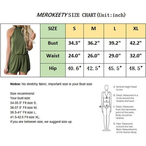 Women's Summer Halter Neck Jumpsuit – Elastic Waist, Solid Color with Pockets - Picture 7 of 7